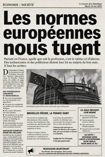 Les normes européennes nous tuent